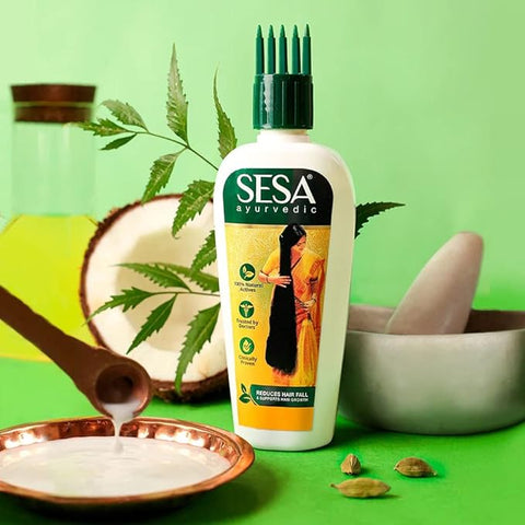 Sesa Ayurvedic Hair Oil | Ayurvedic Hair Oil Comb Applicator | Pakistan Supermarket | PSM | ZA