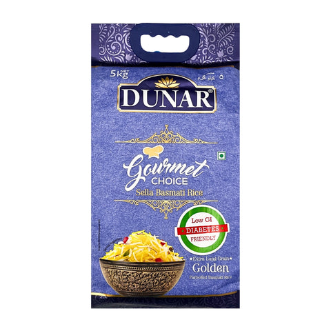 Dunar Golden Sella Basmati Rice | Gourmet Choice | Diabetics Friendly 5Kg | Pakistan Super Market | PSM | ZA